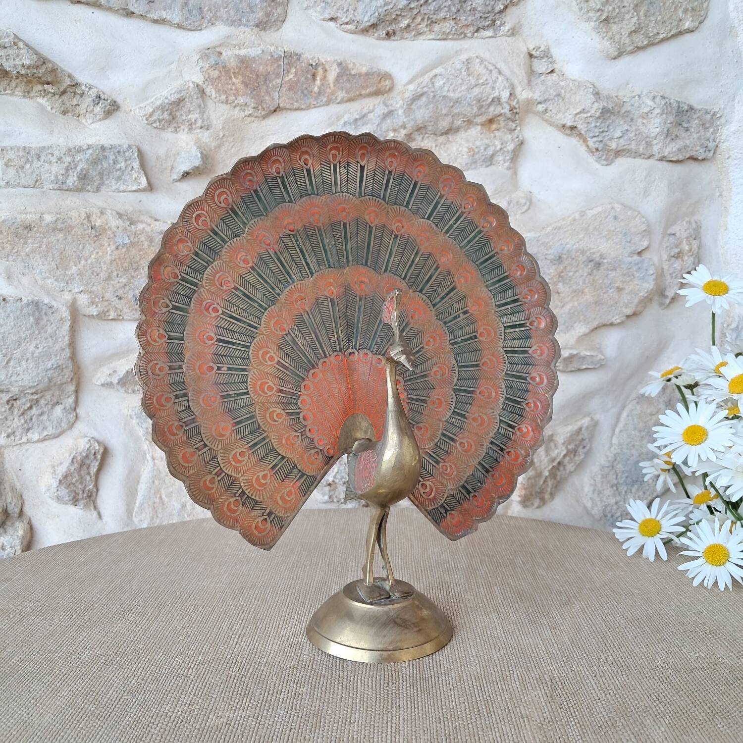 Brass peacock