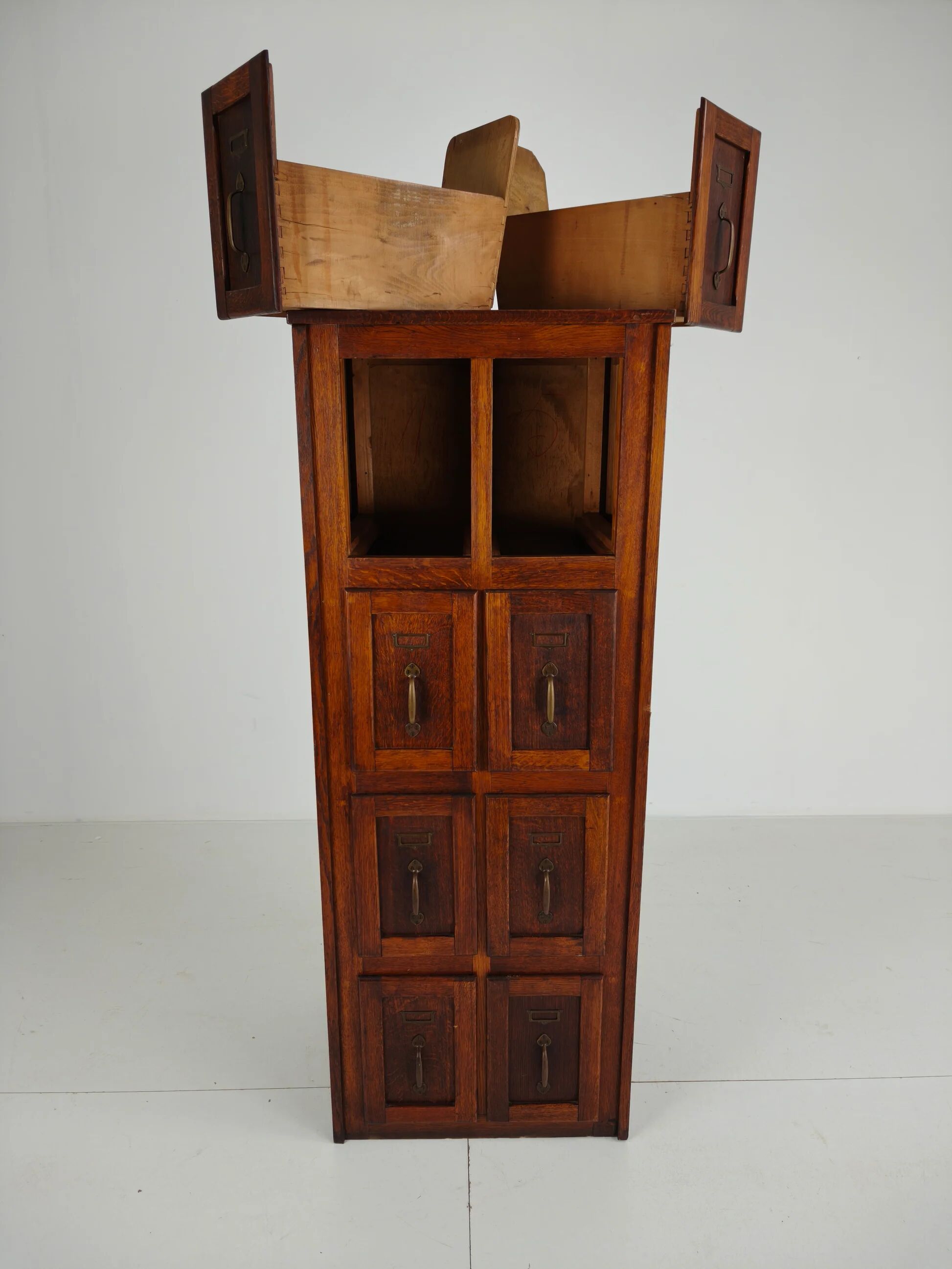 Antique oak filing cabinet – c.1900–1920