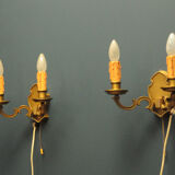 Pair of brass sconces