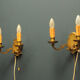 Pair of brass sconces