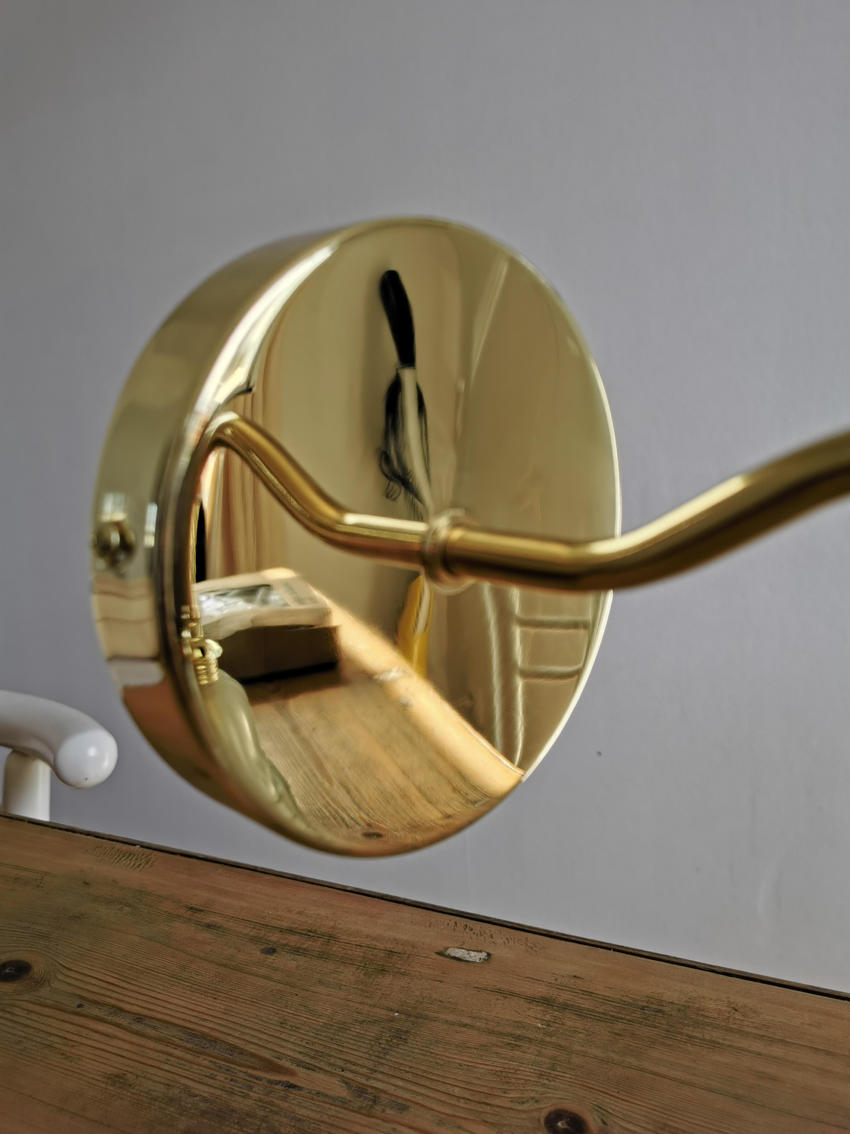 Vintage globe wall lamp in frosted glass