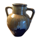 Flame blue sandstone vase with handle