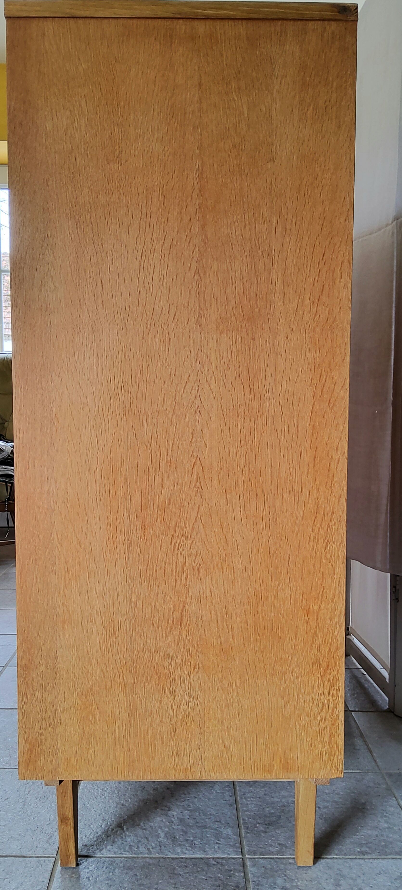 Wood and rattan cabinet