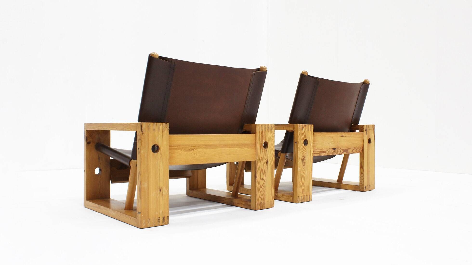 Ate van Apeldoorn pair of lounge chairs for Houtwerk Hattem, Netherlands 1960s