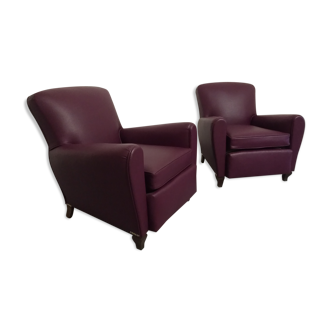 Pair of Art Deco club chairs