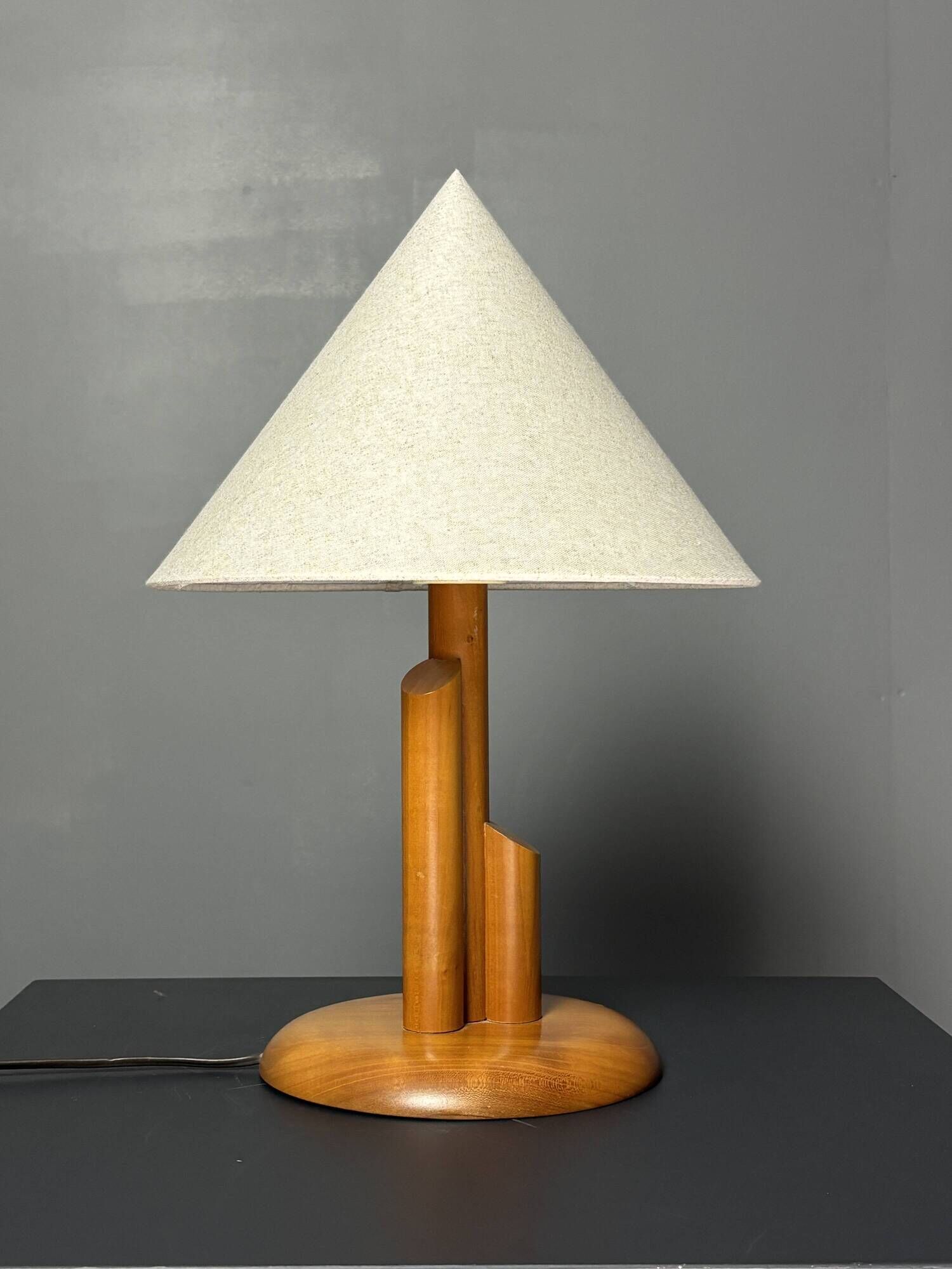 Midcentury Scandinavian pine skyscraper table lamp, 1970s