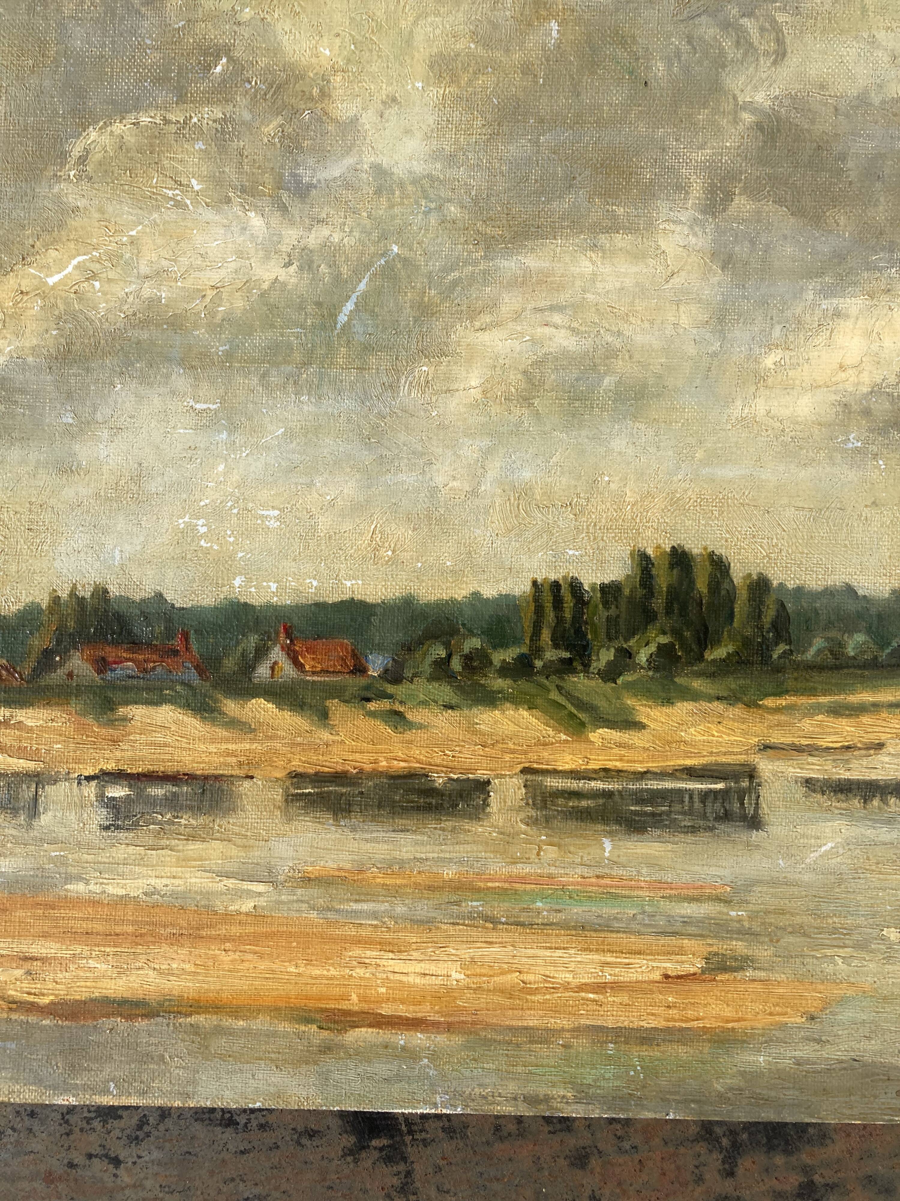 Oil painting on landscape panel