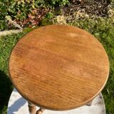Antique oak tripod stool