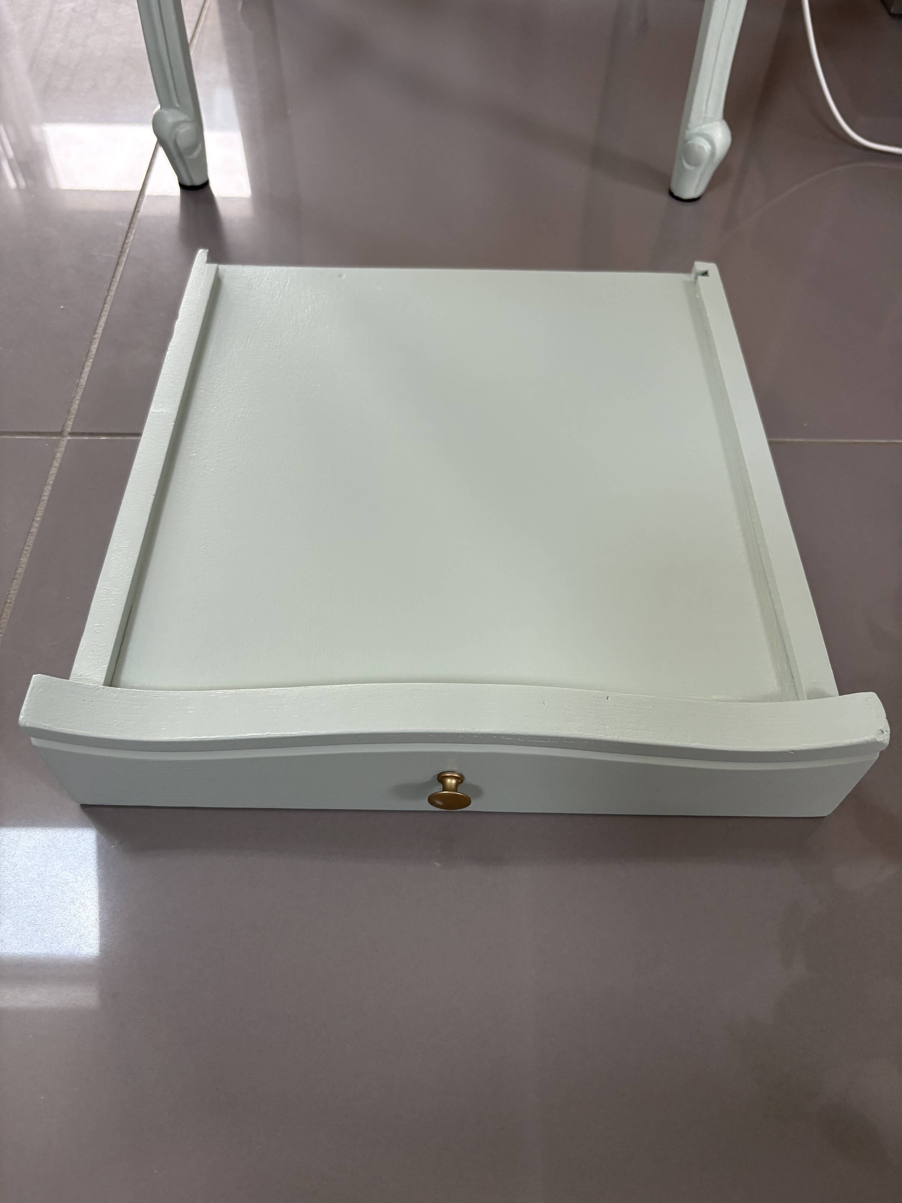 Refurbished bedside table in vintage/country chic style