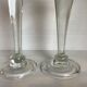 Pair large glass candle holders