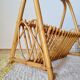 Vintage rattan magazine rack & bohemian hearts (1960s)