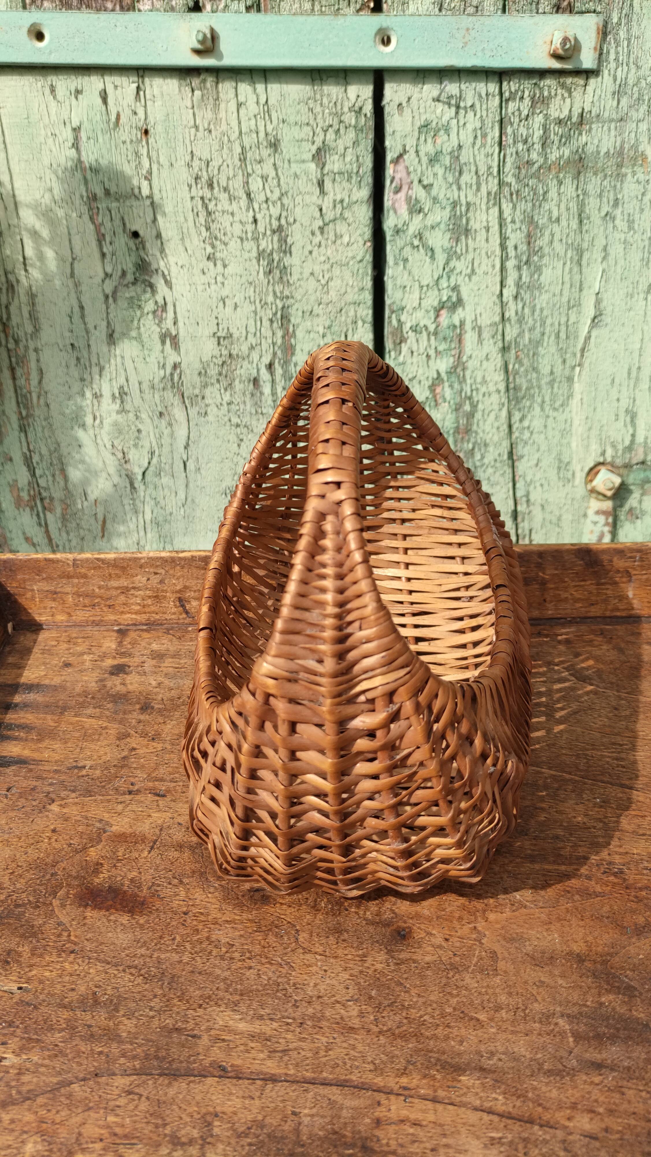 Vintage basket in woven wicker