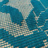 Romanian carpet green and yellow made by hand in wool