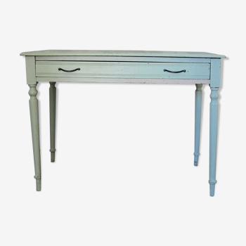 Table bureau vintage vert d'eau