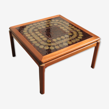 Mid-century square tile topped coffee table, 1960s