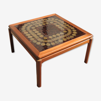 Table basse à plateau carré du milieu du siècle, années 1960