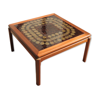 Mid-century square tile topped coffee table, 1960s