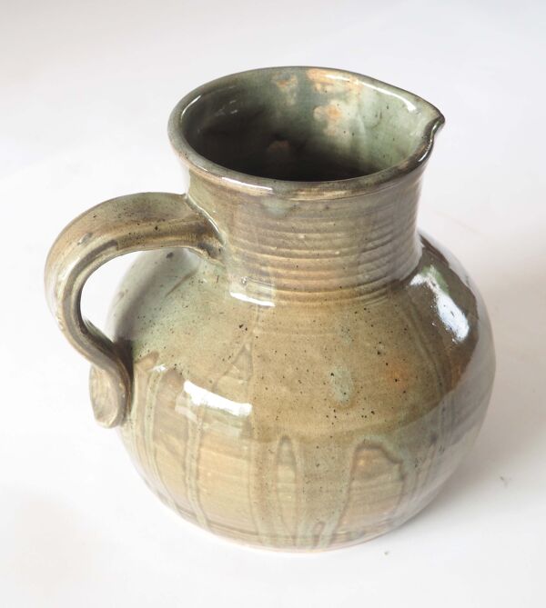 Pichet grès gris vert