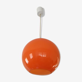 Suspension vintage space âge boule orange seventies