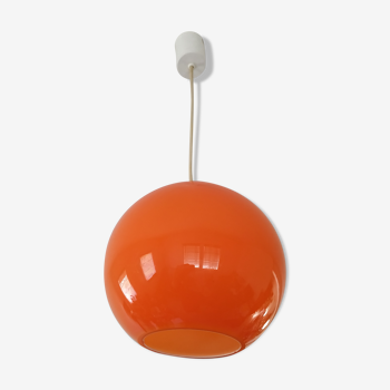 Hanging vintage space age orange ball seventies