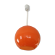 Hanging vintage space age orange ball seventies