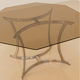 Italian octagonal metal dining table 70's