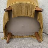 Golden velvet toad armchair
