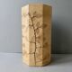 Octagonal vase by Raymonde Leduc, herbarium decoration, circa 1970