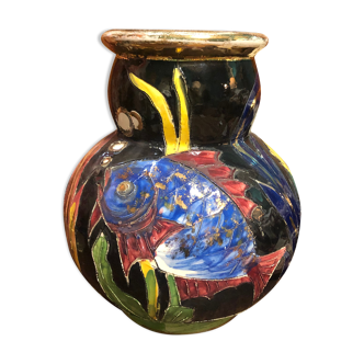 Fish ceramic vase