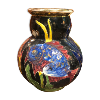 Vase en céramique poisson