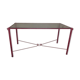 Glass and wrought iron desk table