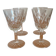 Ensemble de 4 verres en cristal de Reims 1950