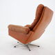 1970s leather swivel armchair by Nili Stoppmobler, Denmark