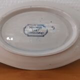 Ravier en terre de fer bleu, vert modèle "Mignon", H & Cie Sarreguemines