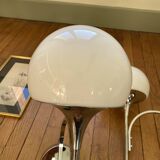 Large pair of Sciolari seventies wall sconces in chrome metal.