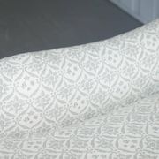 Howard & Sons canapé with feather cushions and ticking fabric, Victorian style.