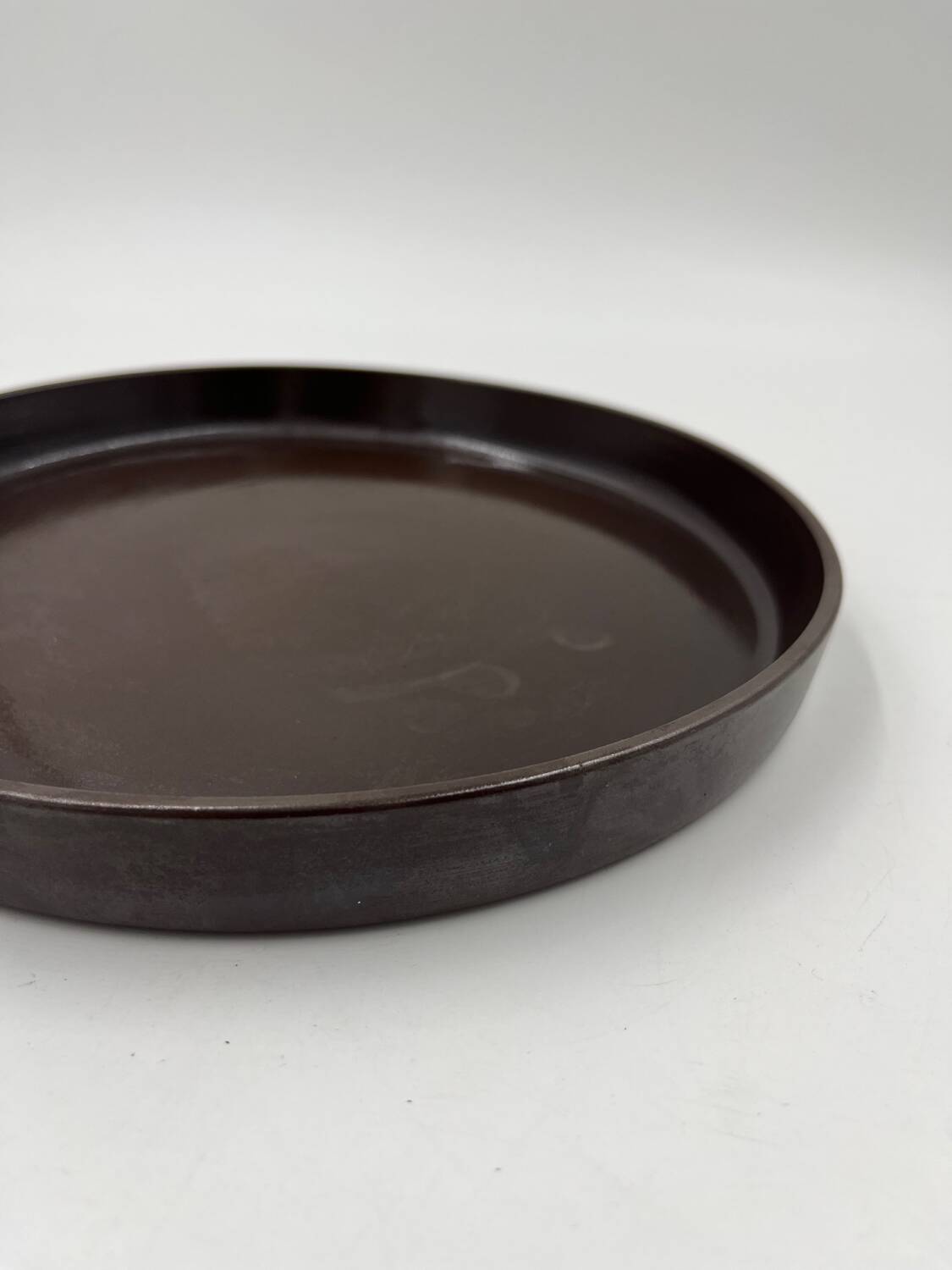 Brown ceramic tray