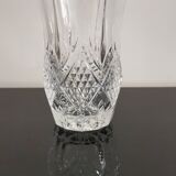 Lorraine cast crystal cylindrical vase with flared neck