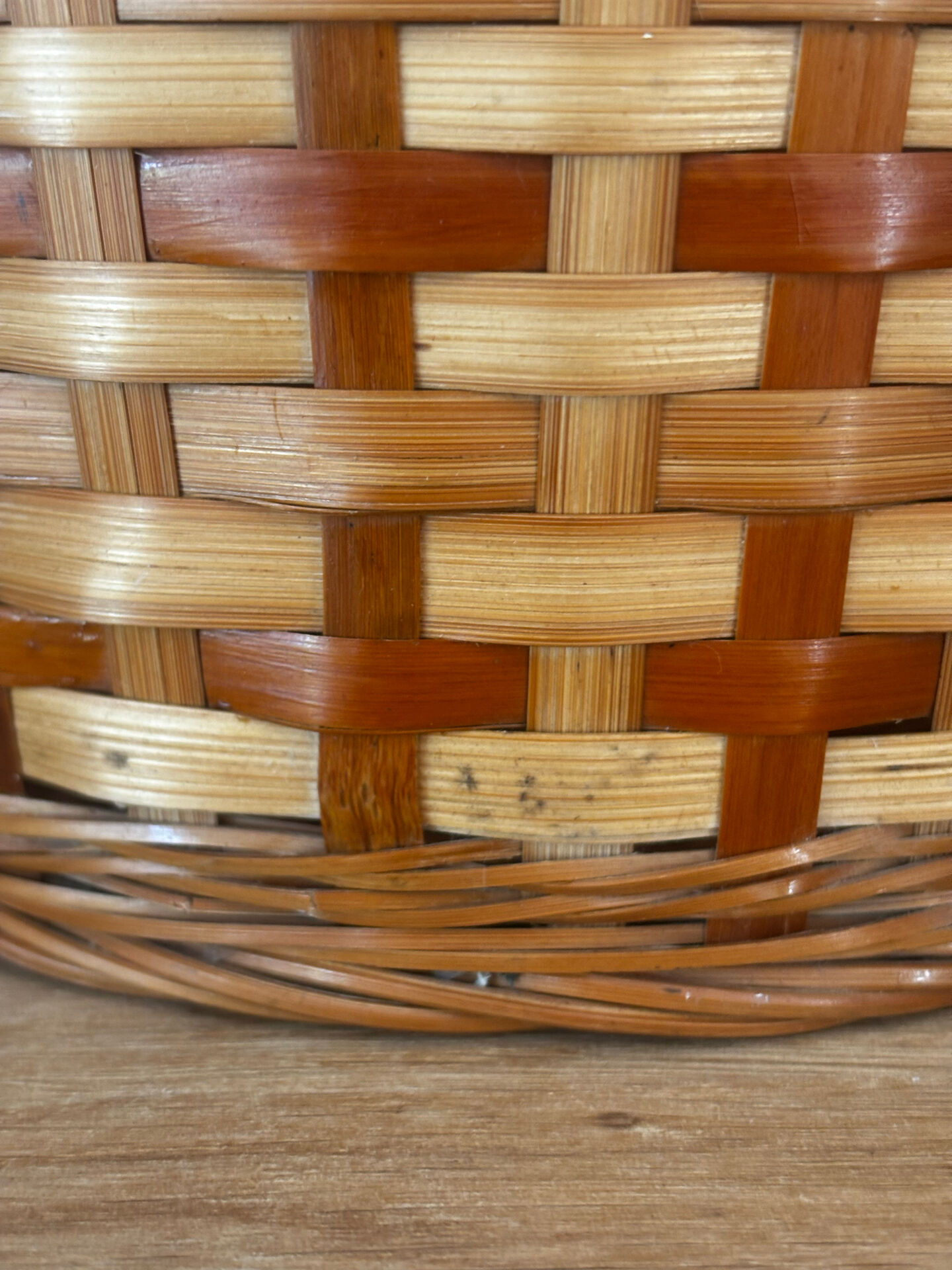 Vintage wicker basket or paper bin