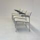 Fauteuils Gijs van der Sluis en cuir blanc