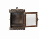 Vitrine murale petite ancienne boite a horloge patine d'origine inde