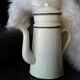 enamelled, yellow coffee maker. Vintage 50