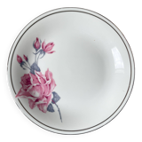 Vintage Limoges Porcelain Cake Stand with Floral Pattern