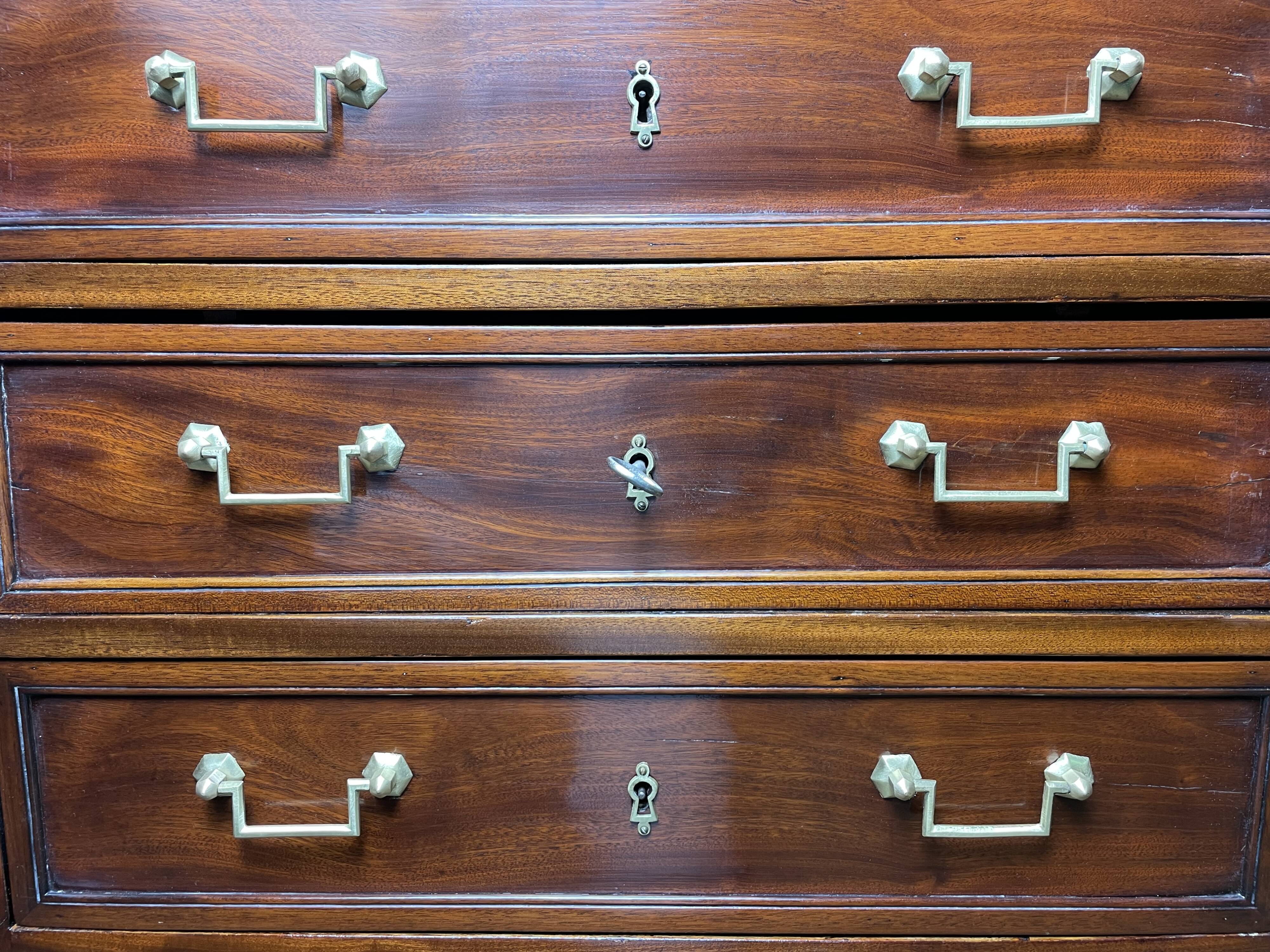 Restored Louis XVI style mahogany chest of drawers