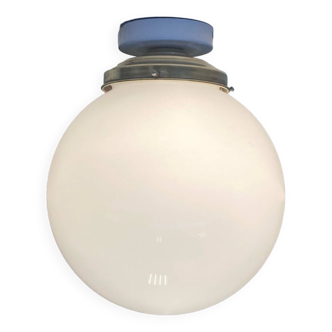 Très grande applique globe verre opaline blanc plafonnier diamètre 30 cm LAMP-7077