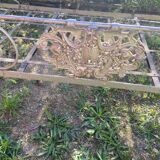 Foldable wrought iron bed from the late 19th century.