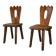Paire de chaises brutalistes en orme massif par Aranjou 1960’s