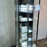 Art Deco period glass and chrome display case
