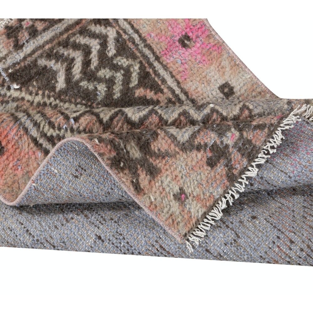 Vintage Handmade Scatter Rug, Turkish Accent Rug, Decorative Door Mat