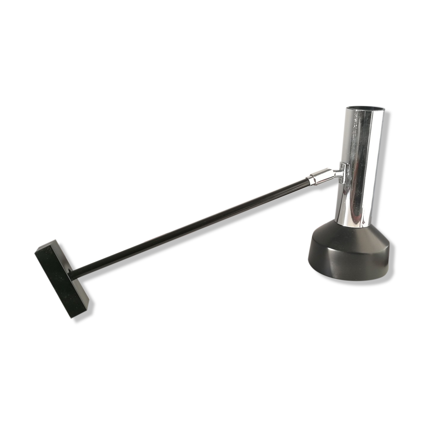 Chrome stem wall lamp from the 70s